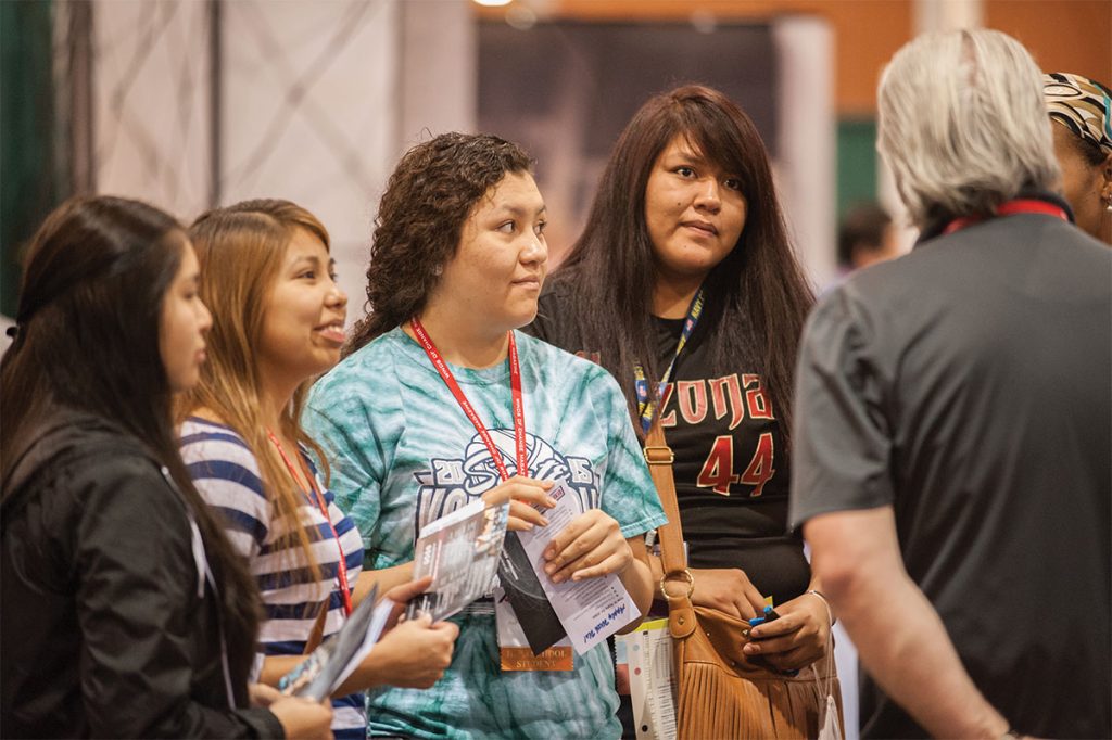 Four students attend an AISES confernce